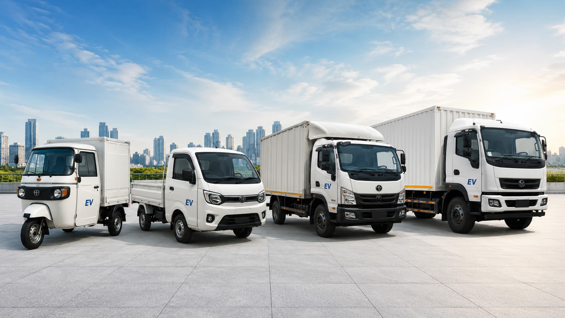 BGTS EV cargo vehicle on city road